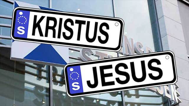 Transportstyrelsen stoppar ”JESUS” och ”KRISTUS” på regskyltar – anser dem vara stötande
