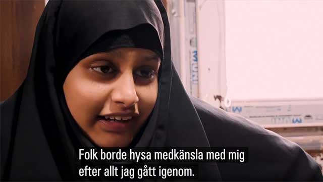 Jihadisten Shamima vill få sympati och återvända till Storbritannien – tycker IS metoder ”är okej”