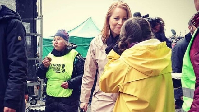 Annie Lööf anklagas ha stulit bilder från klimatdemonstrationen