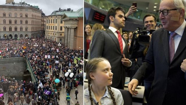 Tusentals skolelever med klimatångest skolkade med Klimat-Greta