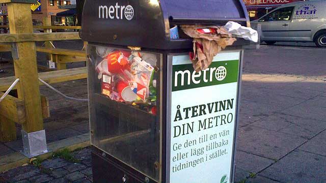 Konkursmässiga Metro stoppas av tryckeriet – vill ha betalt i förskott