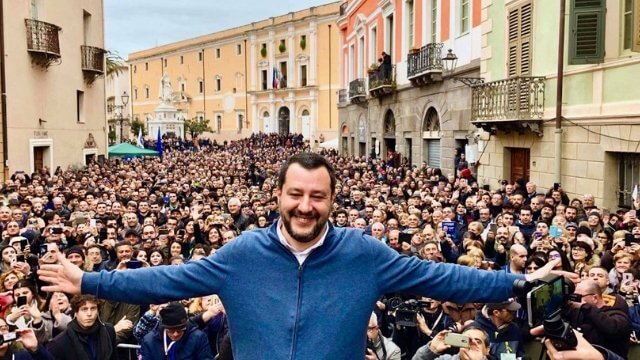 Fördubblat stöd för Matteo Salvini på ett år