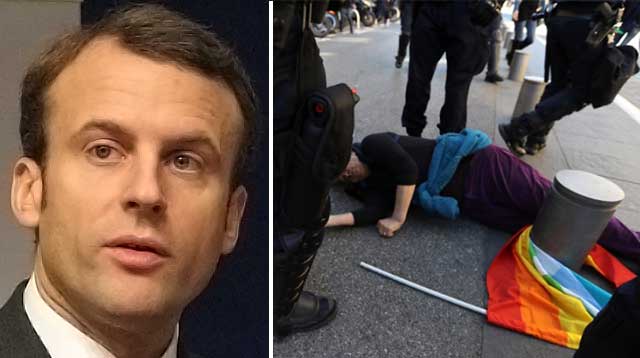 Macron anklagas för empatilöshet – hoppades skadad 73-årig demonstrant lärt sig en läxa