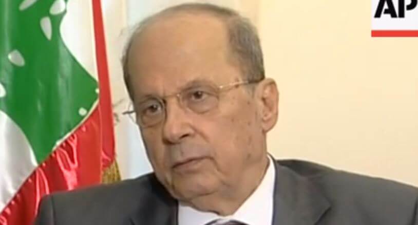 Libanons president varnar Europa för ny migrantvåg