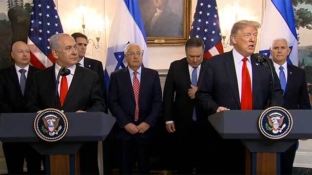 USA erkänner Golanhöjderna som en del av Israel