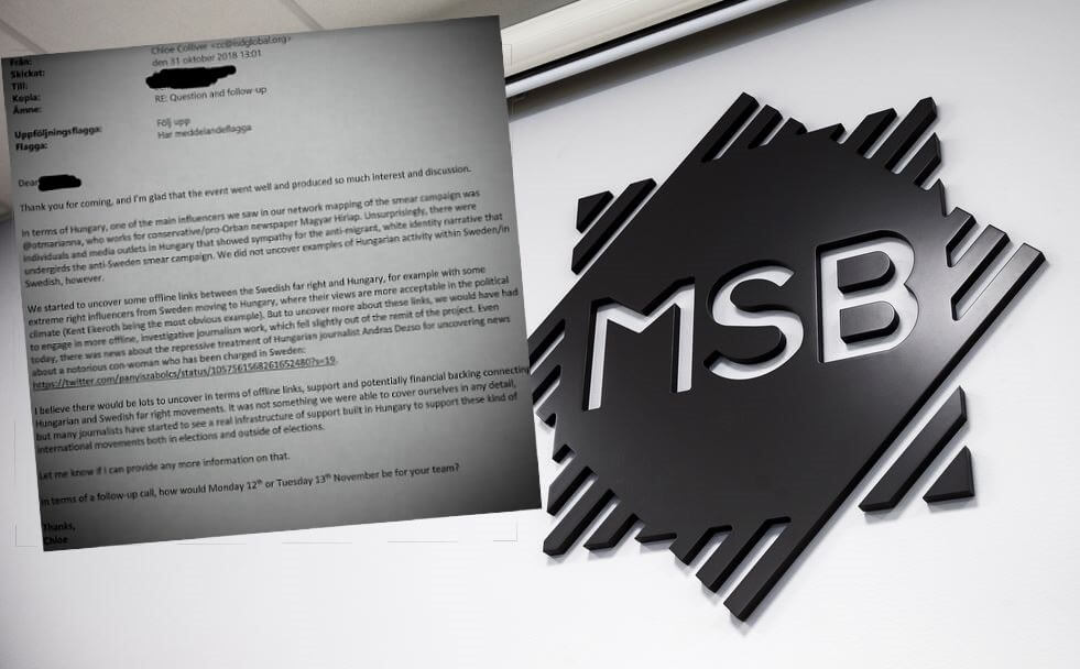 AVSLÖJAR: MSB i diskussion om att spionera mot Kent Ekeroth – i Ungern