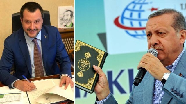 Salvini avvisar kategoriskt Turkiet som medlem i EU