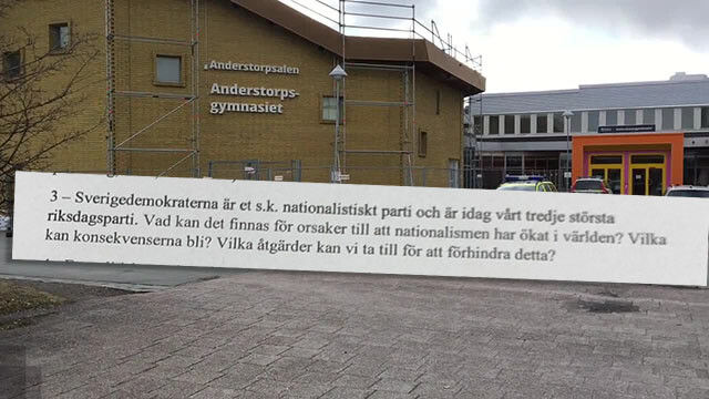 Lärare smög in anti-SD-propaganda till gymnasielever