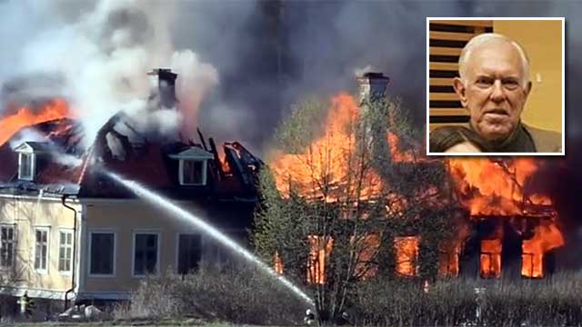 SD-politiker bodde på nedbrända Norsborgs herrgård: ”Lutar mot att branden var anlagd”
