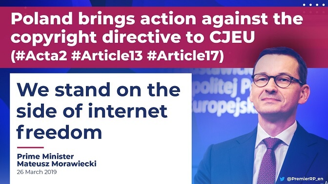 Polen bestrider EU:s nya upphovsrättslag – tar fallet till domstol