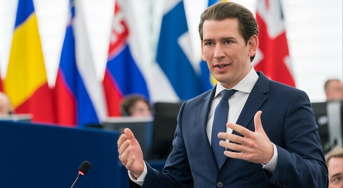 Österrikes förbundskansler vill se straff för EU-länder som släpper igenom migranter