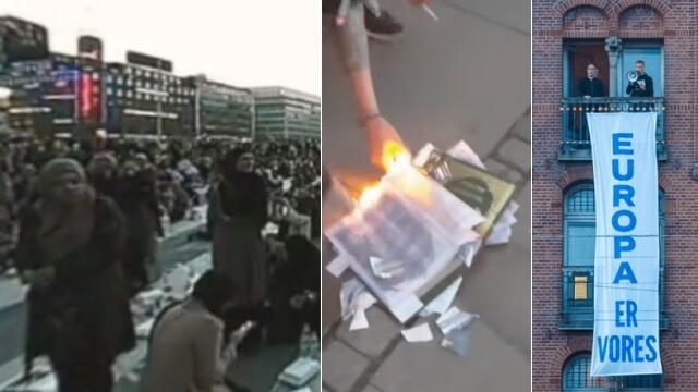 Muslimer tog över centrala Köpenhamn med massbön – dansk politiker svarade med att bränna koranen