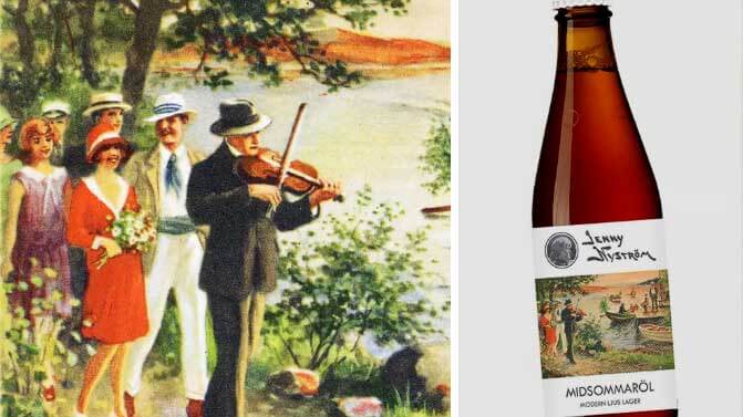 Svenskt midsommaröl portas av Systembolaget – nationalromantisk etikett ”förhärligar öldrickande som del av högtidsfirande”