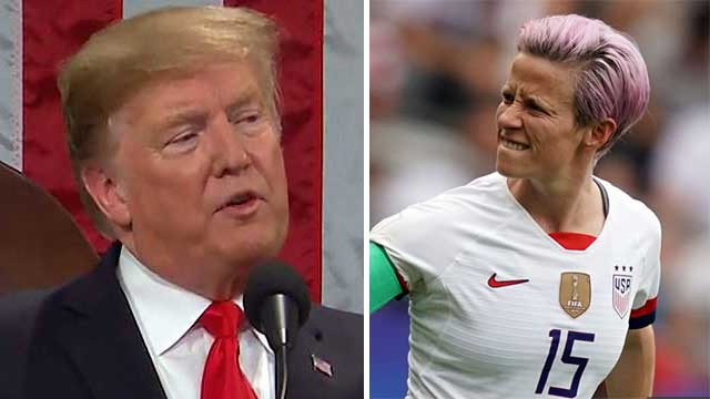 Respektlös damfotbollsspelare tillrättavisades av Donald Trump