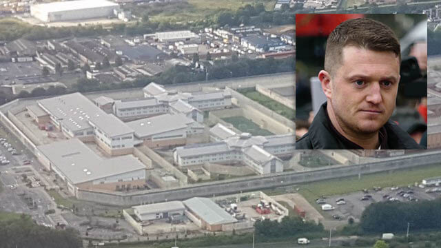 Tommy Robinson fängslas i ”jihadistiskt träningsläger”