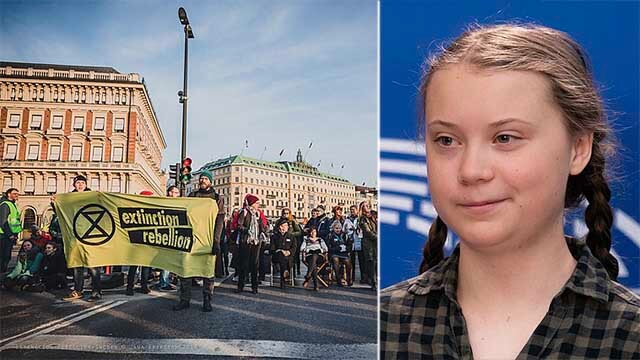 Klimat-Greta djupt involverad i vänsterextrema Extinction Rebellion
