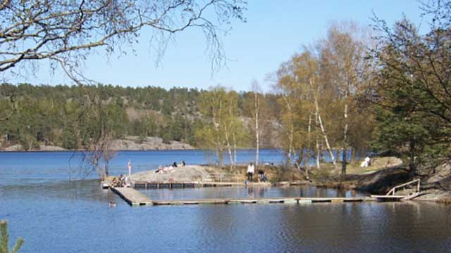 Solbadande kvinna allvarligt skadad efter stenattack