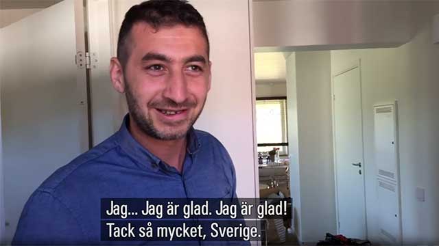Kom till Sverige för sex månader sen – får nu helt ny lägenhet: ”Det känns bra”