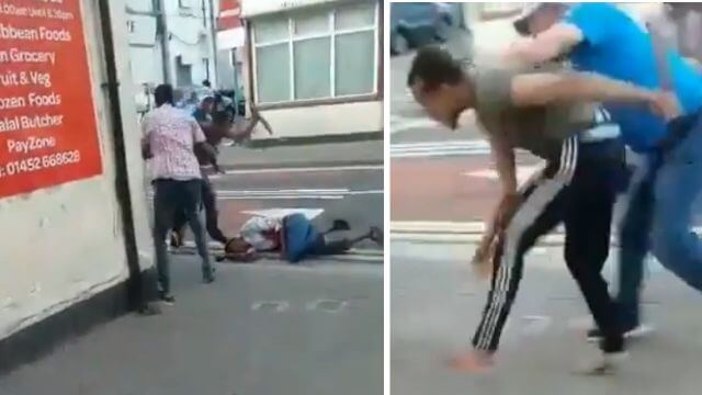 VIDEO: Migrant försökte knivmörda mitt på gatan