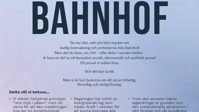 Bahnhof travesterar Kinas annons i DN – uppmärksammar det svenska övervakningssamhället
