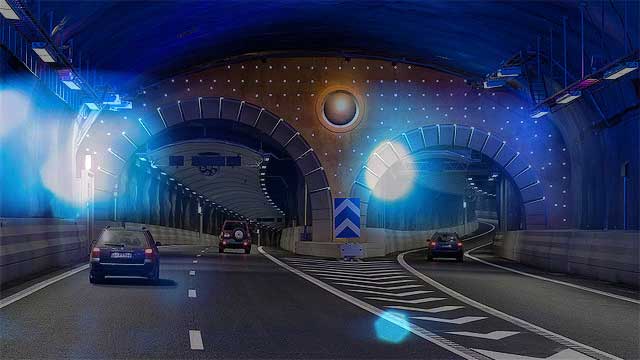 Skottlossning mellan fordon på Södra länken i Stockholm