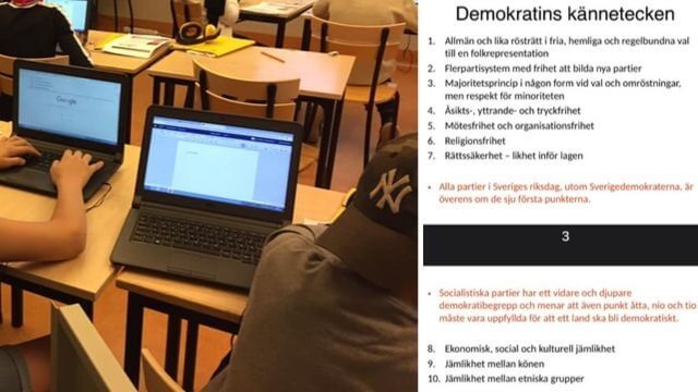 Samhällskunskap på skola i Karlskrona: ”Socialistiska partier har djupare demokratibegrepp”