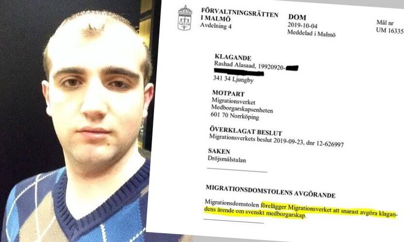 Domstol ålägger Migrationsverket ta sig an människosmugglarens ansökan om svenskt medborgarskap – snarast möjligt