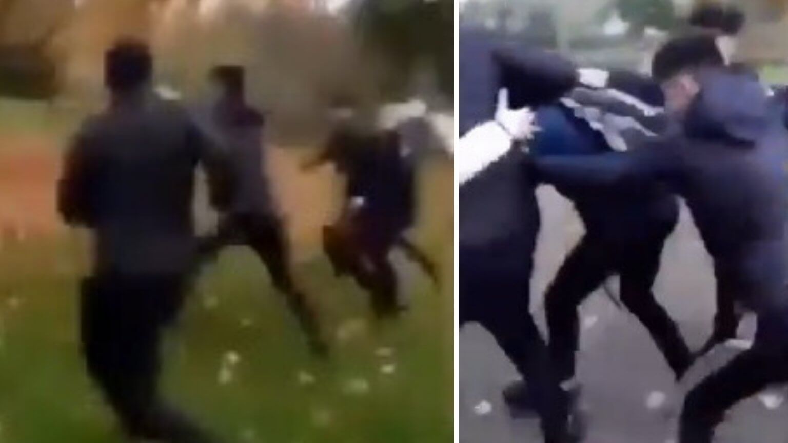 VIDEO: Invandrargäng jagar ensam 14-årig – stampar pojkens huvud