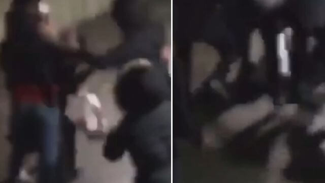 VIDEO: 12-årig flicka sparkas liggande av förortsgäng
