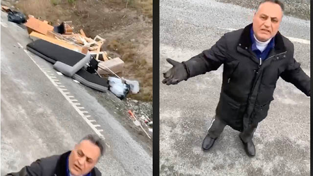 VIDEO: Man som dumpade sopor oförstående varför han blir tillsagd