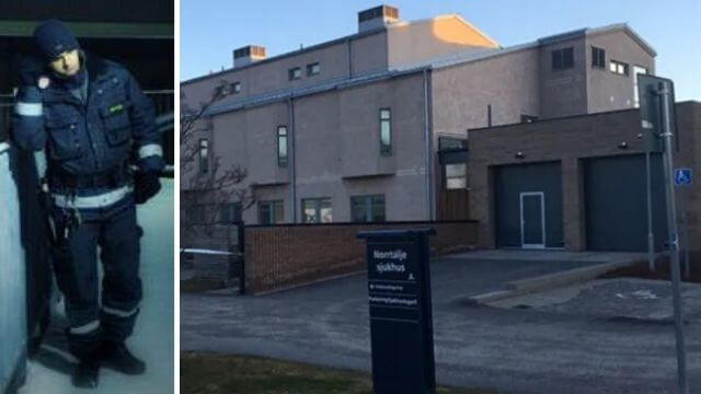Väktare återigen överfallen vid sjukhus – knivskars men räddades av skyddsväst