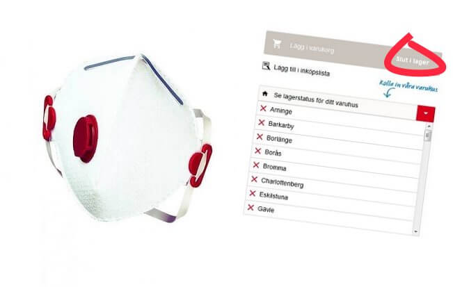 Andningsskydd slut i hela Sverige – sjukvården ber om hjälp