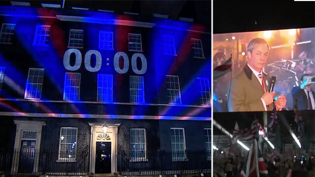 Britterna firade Brexit-dagen