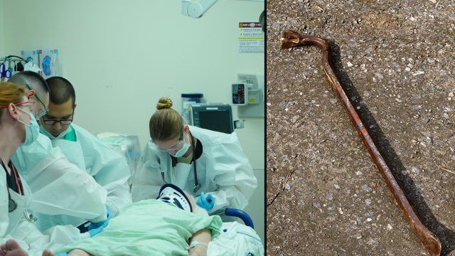 Make krossade skallen på sin hustru med en kofot