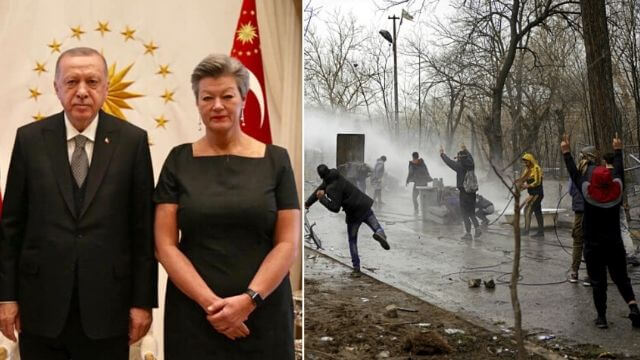 Erdogan jämför Grekland med Nazityskland – får hjälp av Ylva Johansson