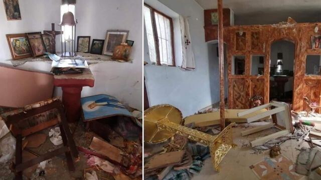 BILDEXTRA: Migranter vandaliserade kyrka i Grekland