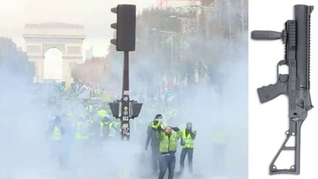 Under coronaepidemin – polisen övar med tårgas för att skingra demonstrationer