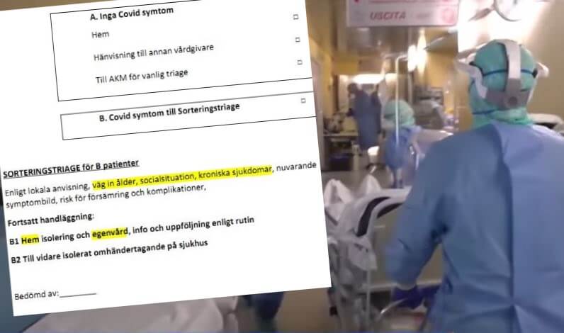 Här är sjukvårdens dödsblankett – ska ”sålla ut” coronapatienter