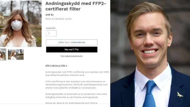AfS-topp säljer andningsskydd till överpris: ”Viktigt att färre blir sjuka”