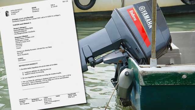 Hovrätt mildrar påföljd för hitrest båtmotortjuv – får stanna i Sverige och slipper fängelse