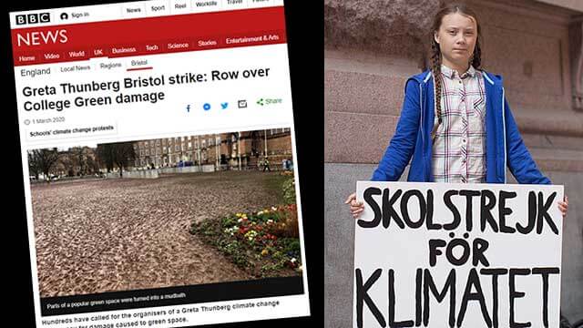 Grönområde förstört efter klimatmöte – Greta Thunberg krävs på skadestånd