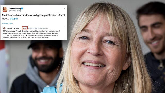 Marita Ulvskog spred fejk-tweet av Trump – förstod inte att det var parodikonto