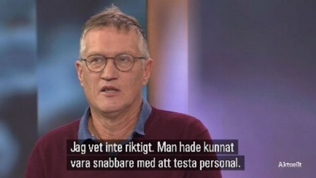 Tegnell om varför var tredje äldreboende i Stockholm har smittan: ”Jag vet inte riktigt”