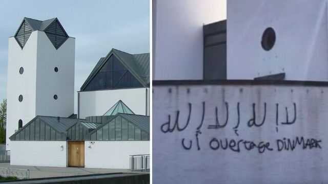 Kyrka vandaliserad utanför Köpenhamn: ”Vi tar över Danmark”