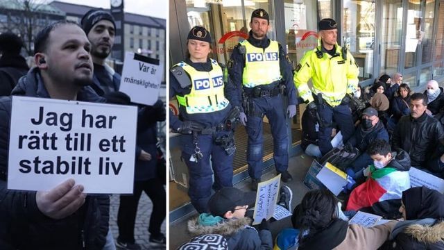 Migranter fortsätter trotsa samlingsförbud – protesterar mot utvisning