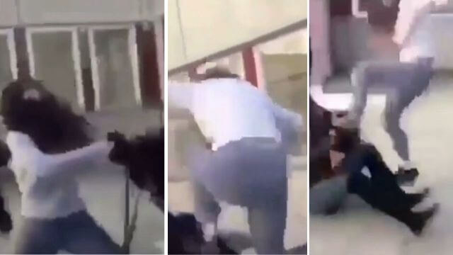 VIDEO: Flicka slits i håret och stampas – ”Ska knulla dig”
