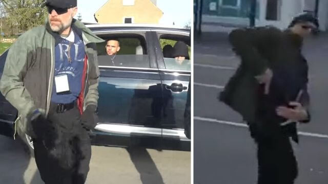VIDEO: Dansk politiker evakueras från torgmöte – livvakt drar vapen