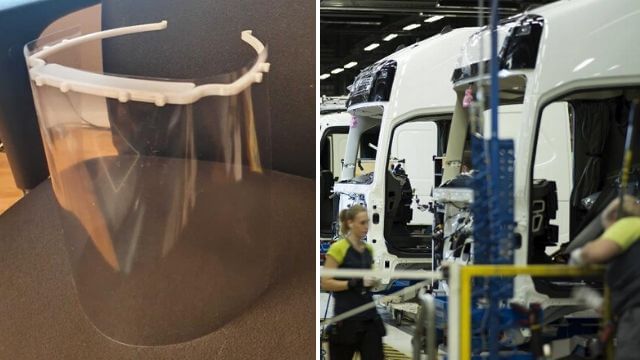 Volvo stoppar fordonsproduktion – börjar tillverka skyddsvisir