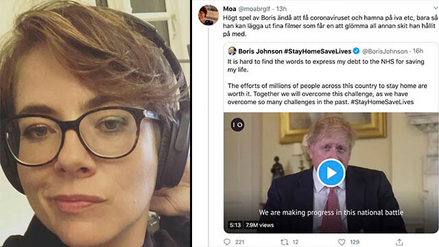 Reinfeldts före detta talskrivare påstår att Boris Johnson medvetet fick corona