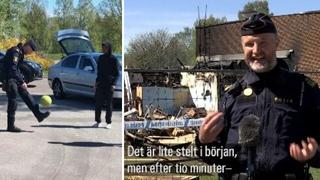 Skolan bränns ned till grunden – då satsar polischef på fotbollsjippo